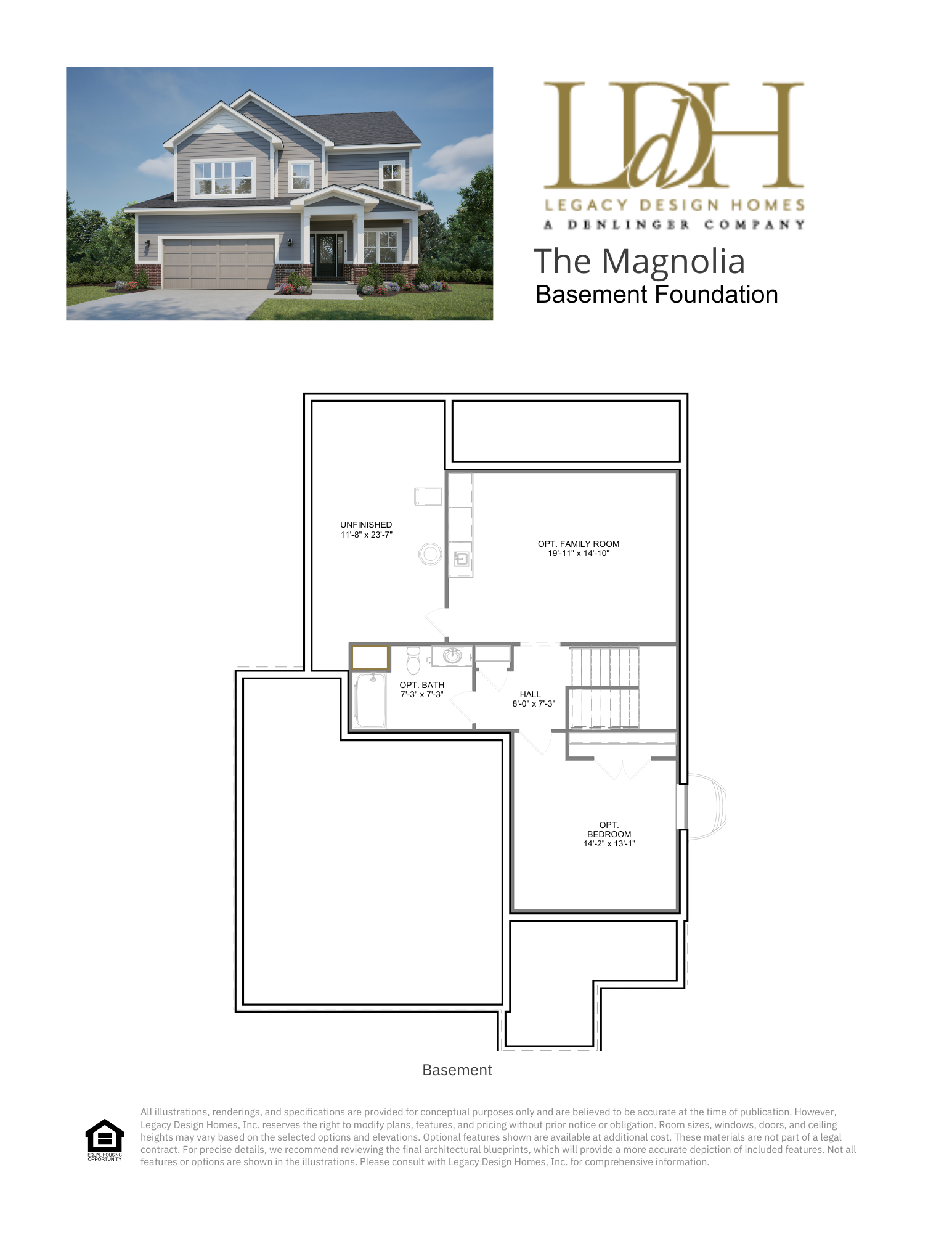 Magnolia Basement Floorplan