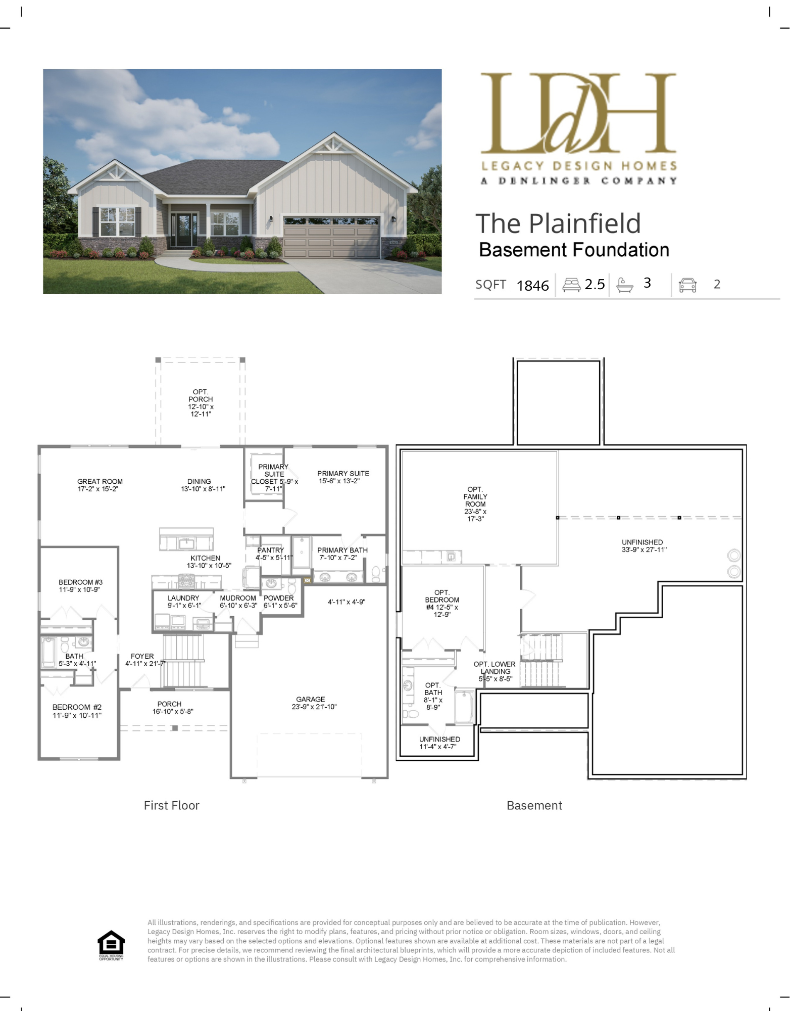 Plainfield Basement Floorplan