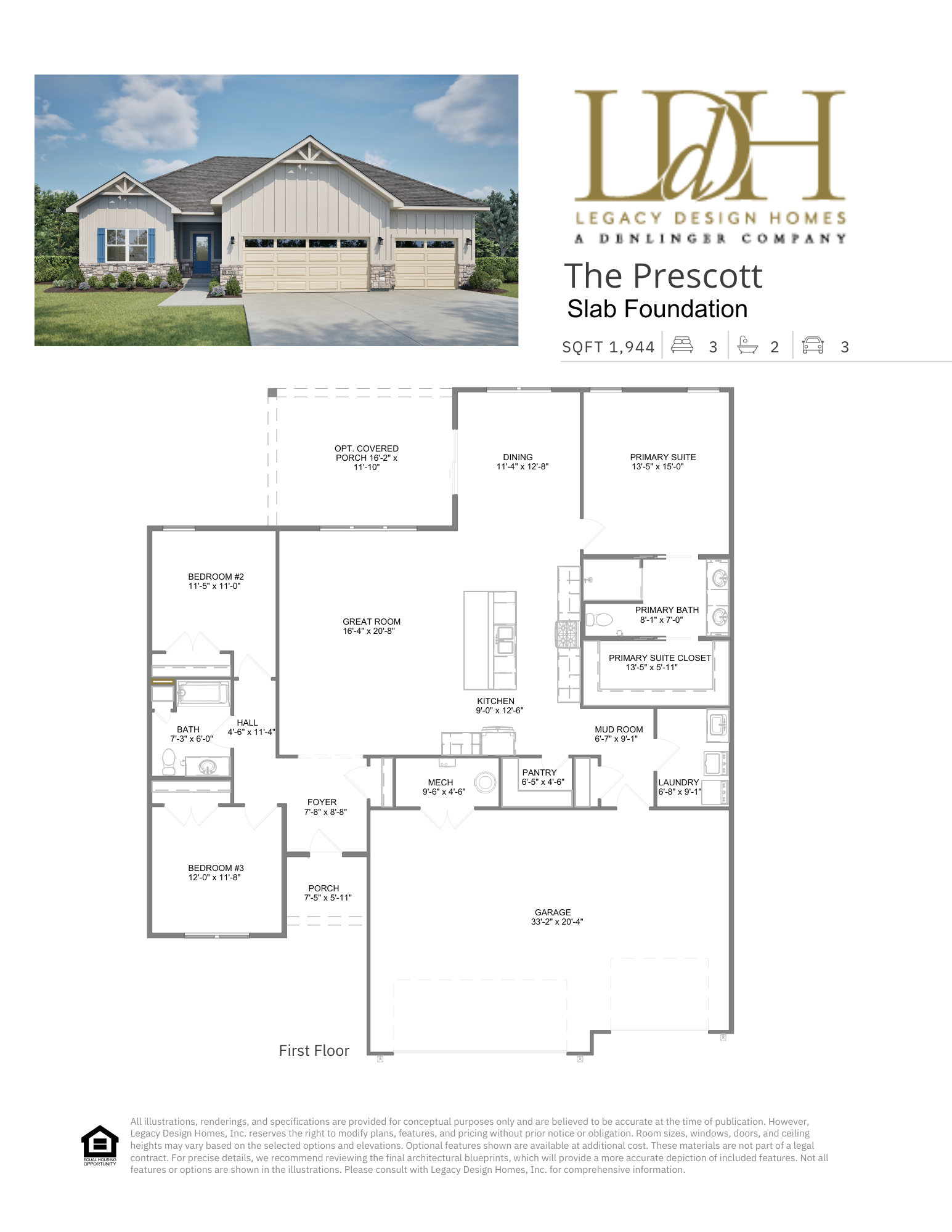 Prescott Slab Floorplan