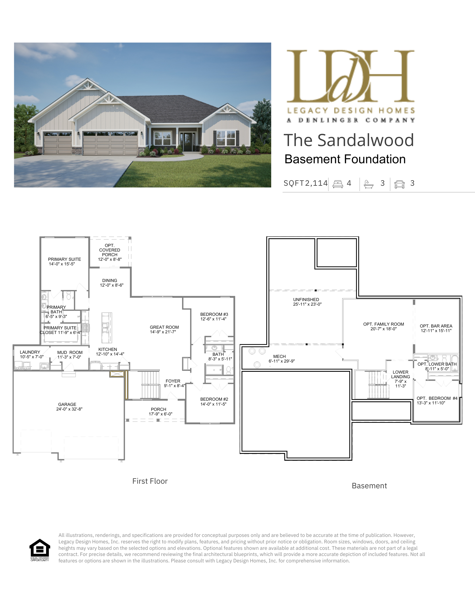 Sandalwood Basement Floorplan