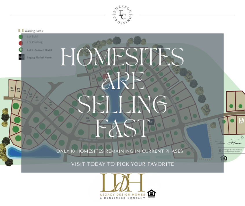 Only 7 Homesites Remain in Emerson Crossing