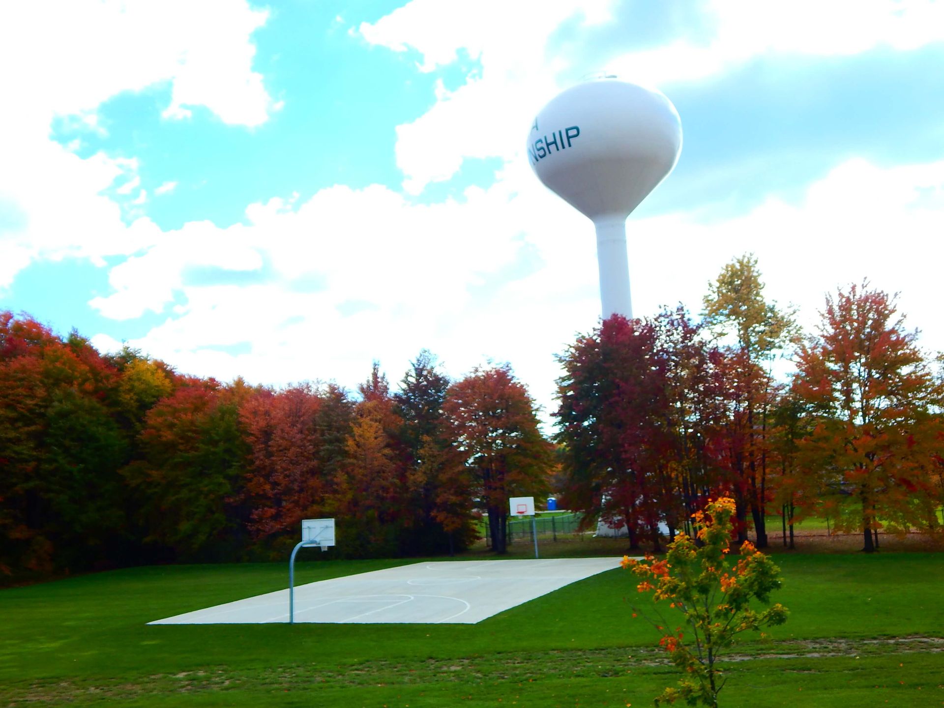 A water tower with Ira Township written on it.