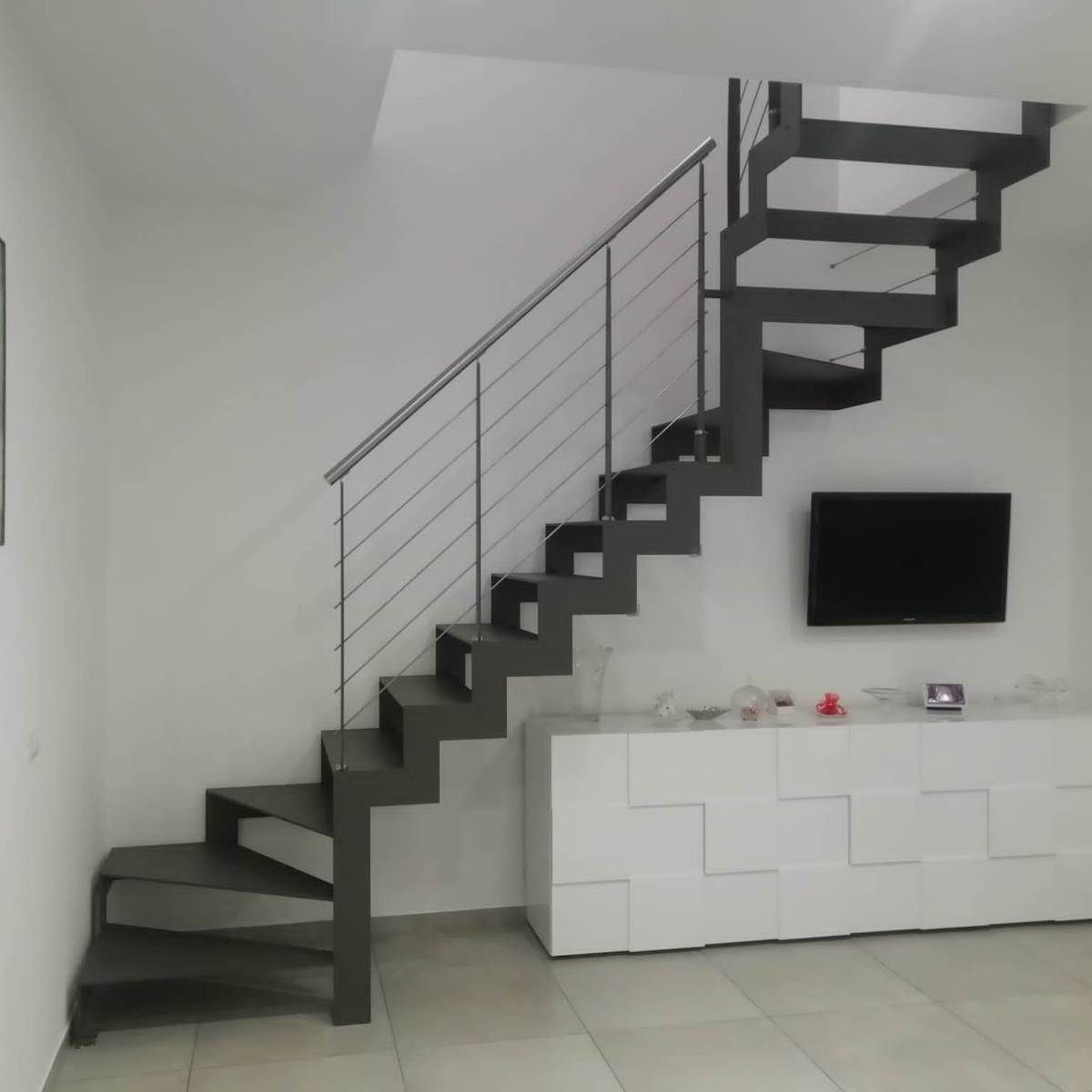 scala doppia struttura in ferro