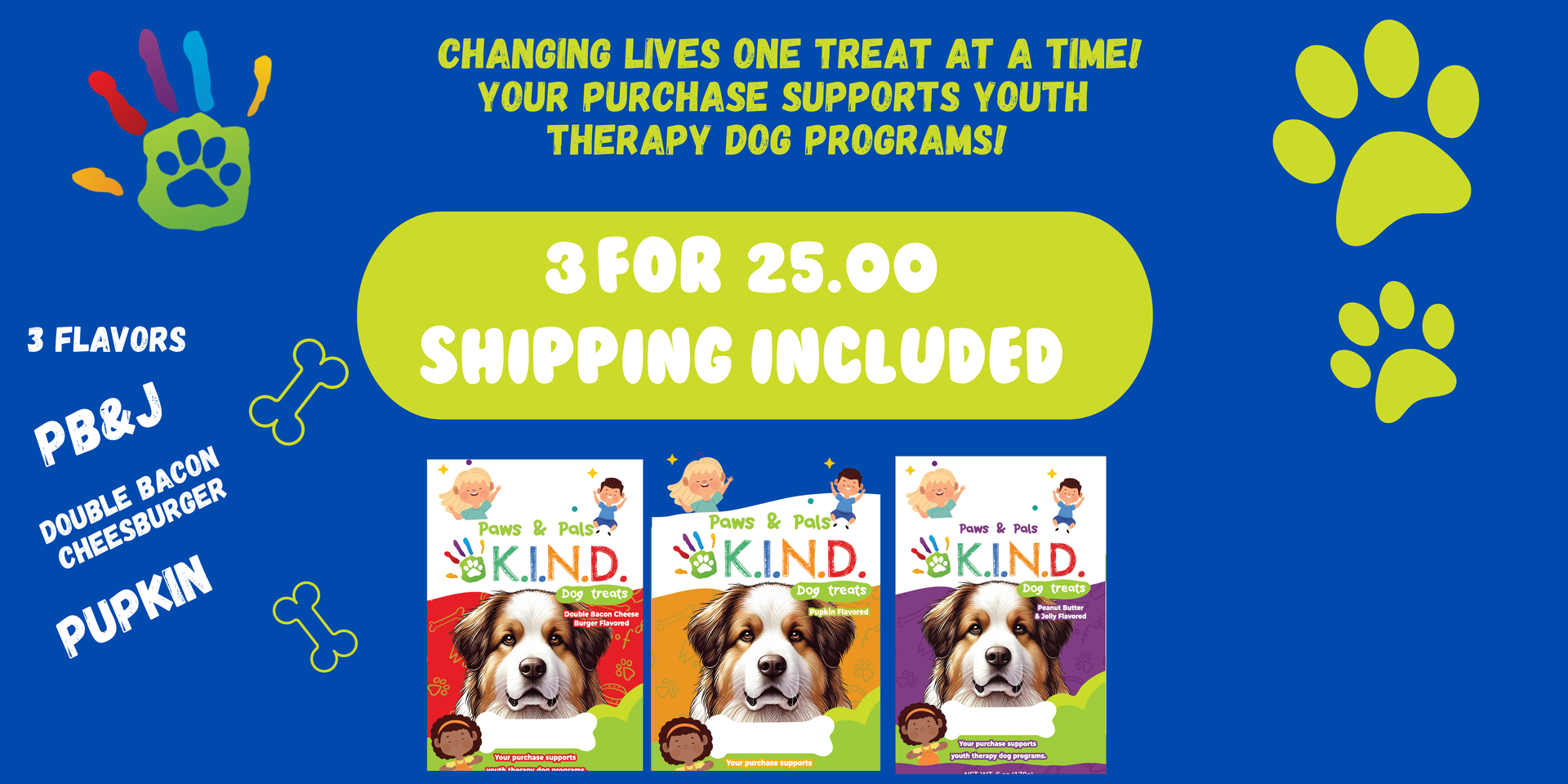 A dog is licking its nose next to a bag of dog treats.