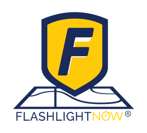 Security guard in a dark club, backs turned, with the word 