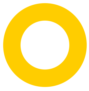 Yellow ring on white background.