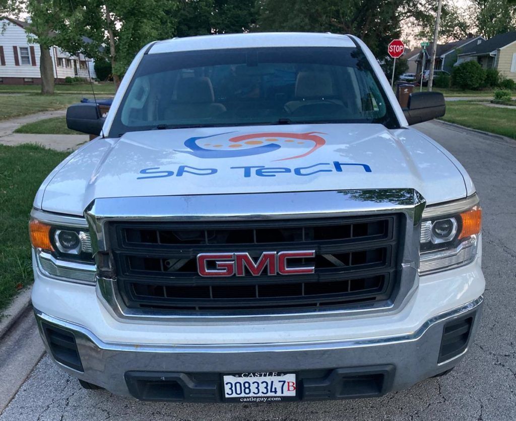 White GMC truck with 