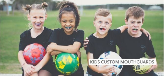 Kids with Mouthguards — Denture in Mackay, QLD