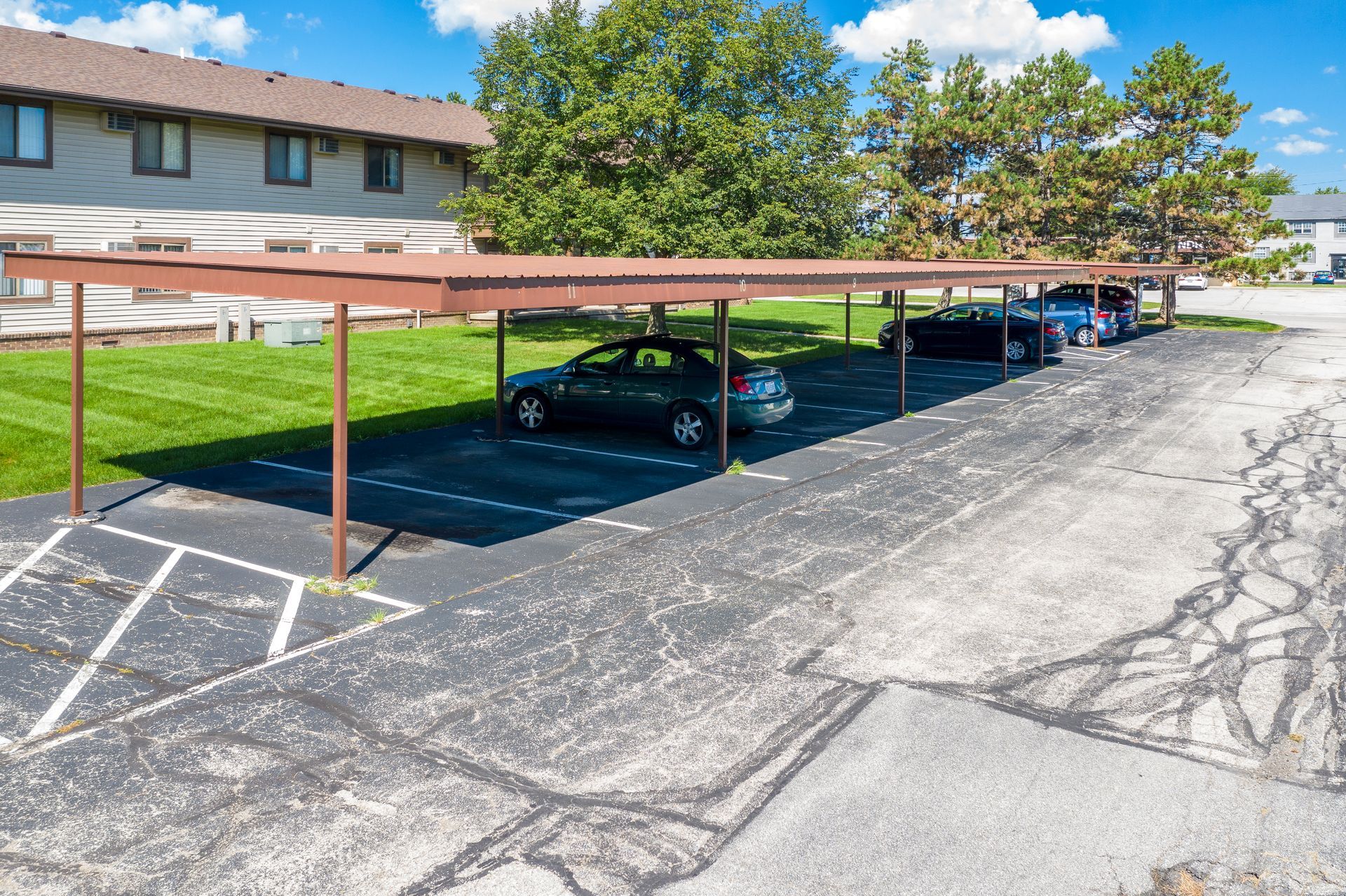 Photo of covered community parking