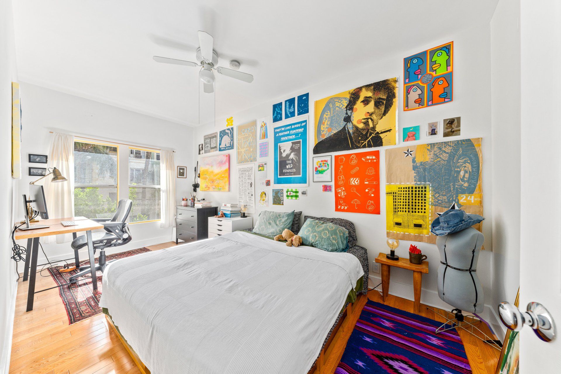 1609 N Normandie Ave Bedroom with Art