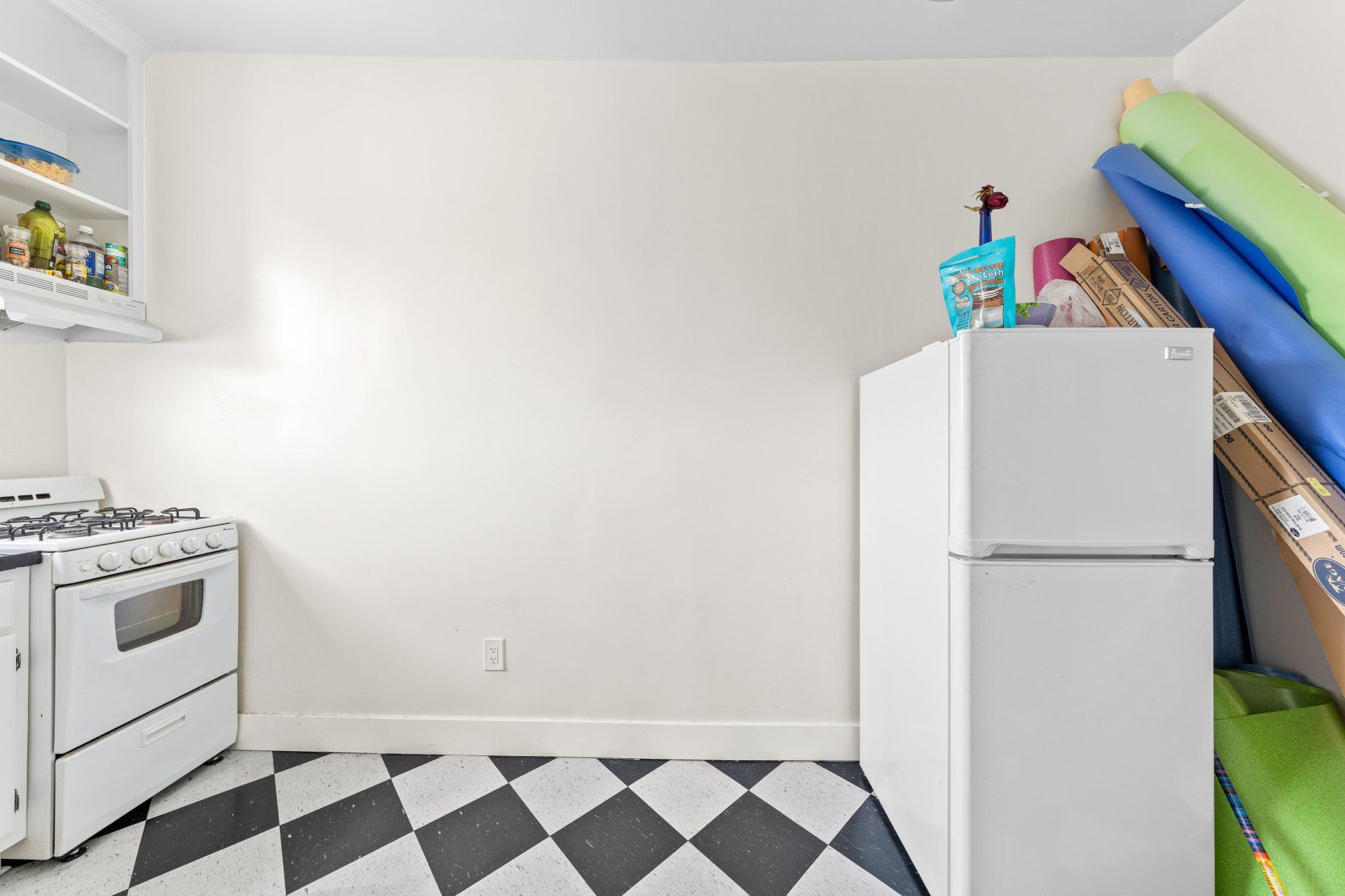 Francis Ave Apartment Kitchen Checkered Floors