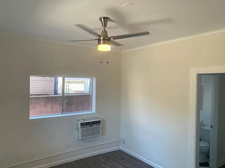 Francis Ave Apartment Bedroom with Ceiling Fan