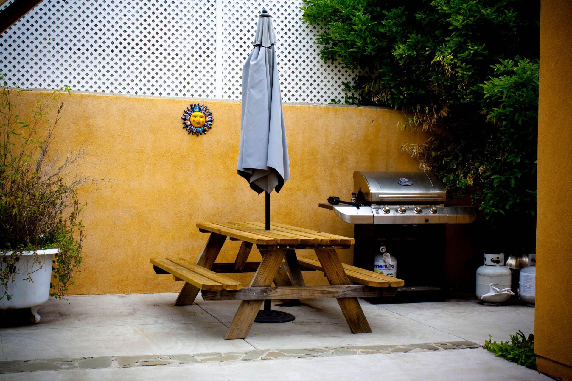 Picnic Table with Umbrella