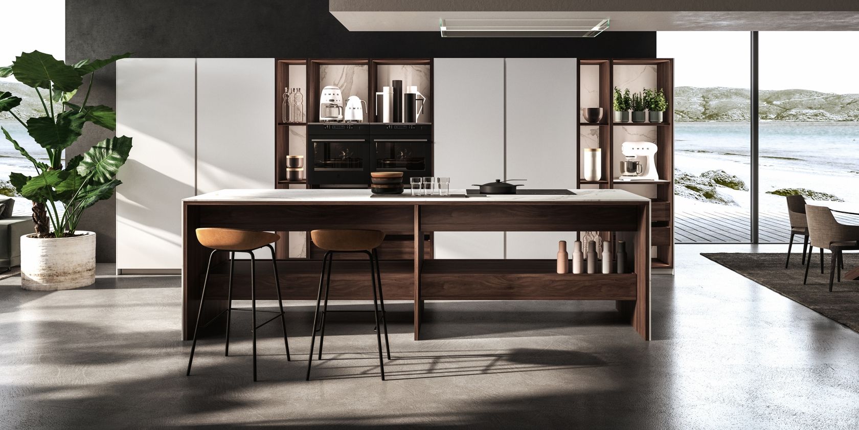 Maistri cucina con spazio colazione