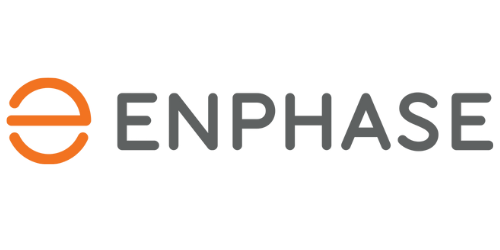 The enphase logo is orange and black on a white background.