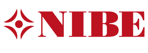 The nibe logo is red on a white background.