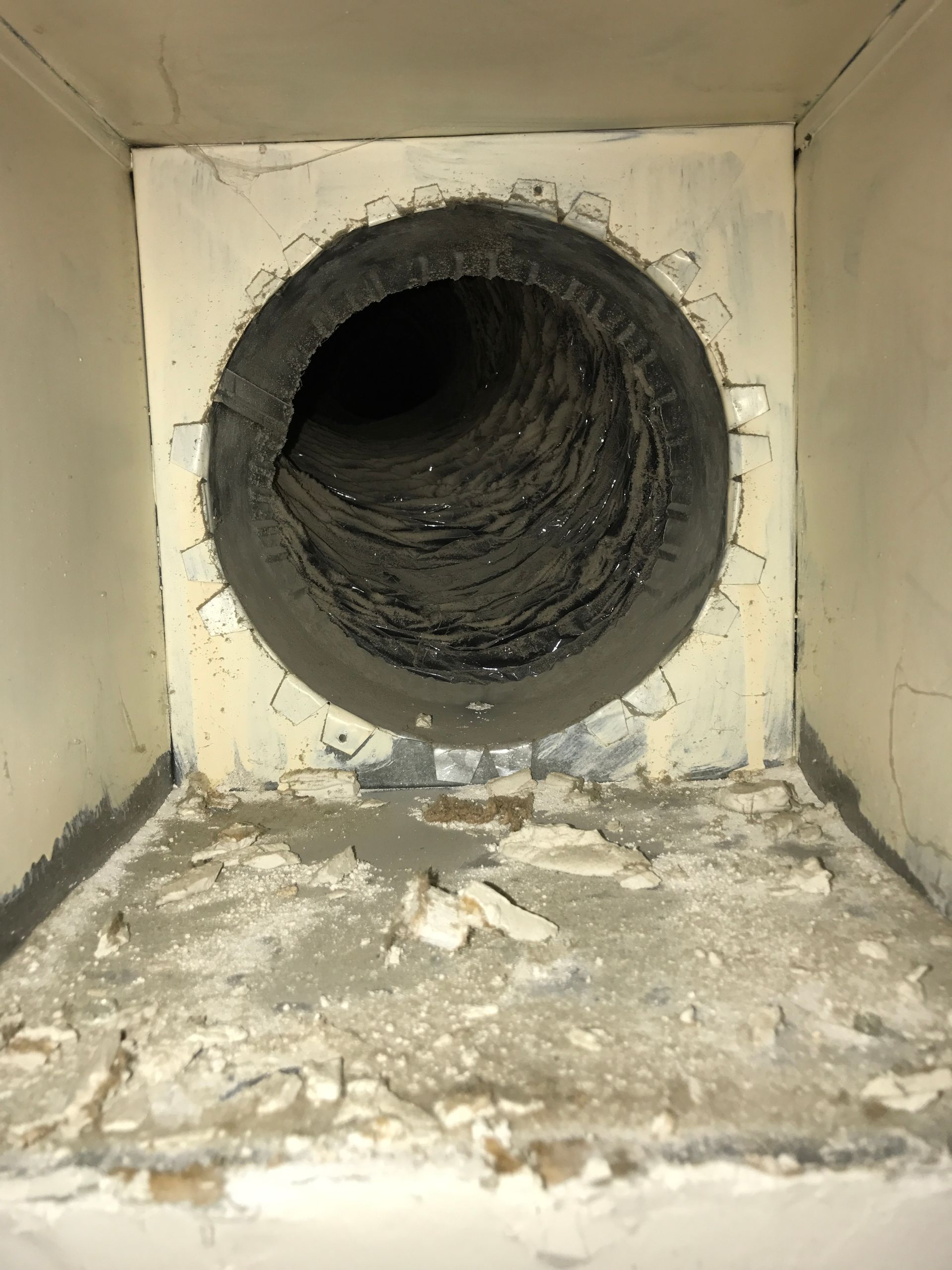 drain vent before cleaning