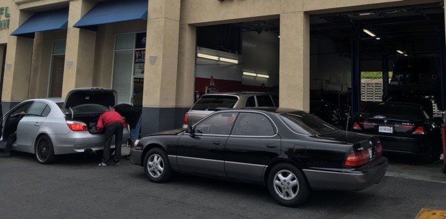 Car on Auto Repair Shop — Lake Forest, CA — V-Tech Automotive