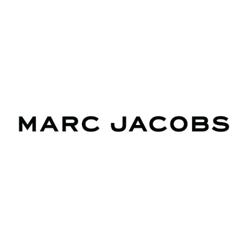 The logo for marc jacobs is black and white on a white background.