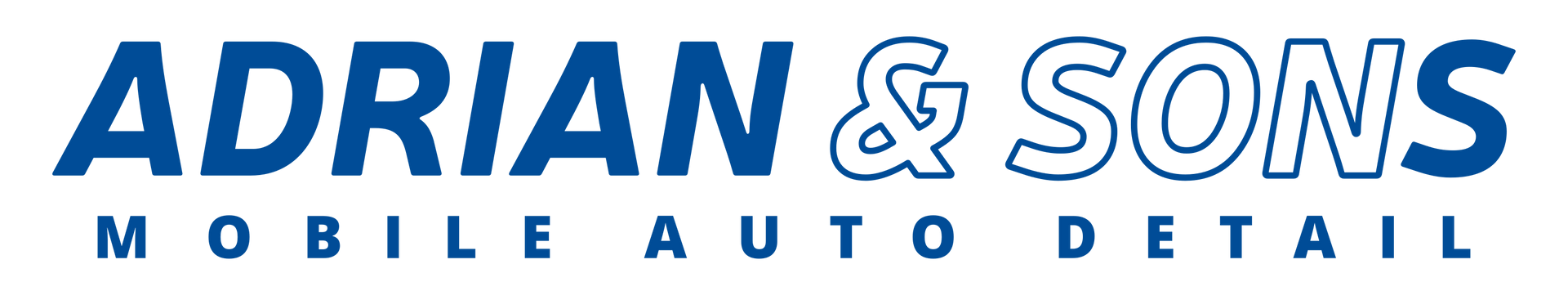 The logo for adrian & sons mobile auto detail