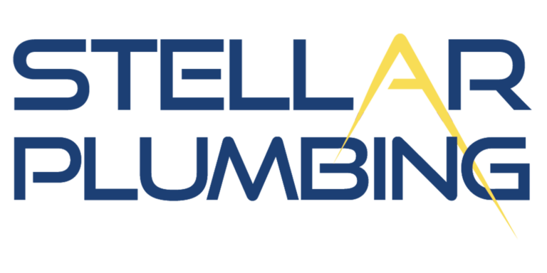 A blue and yellow logo for stellar plumbing