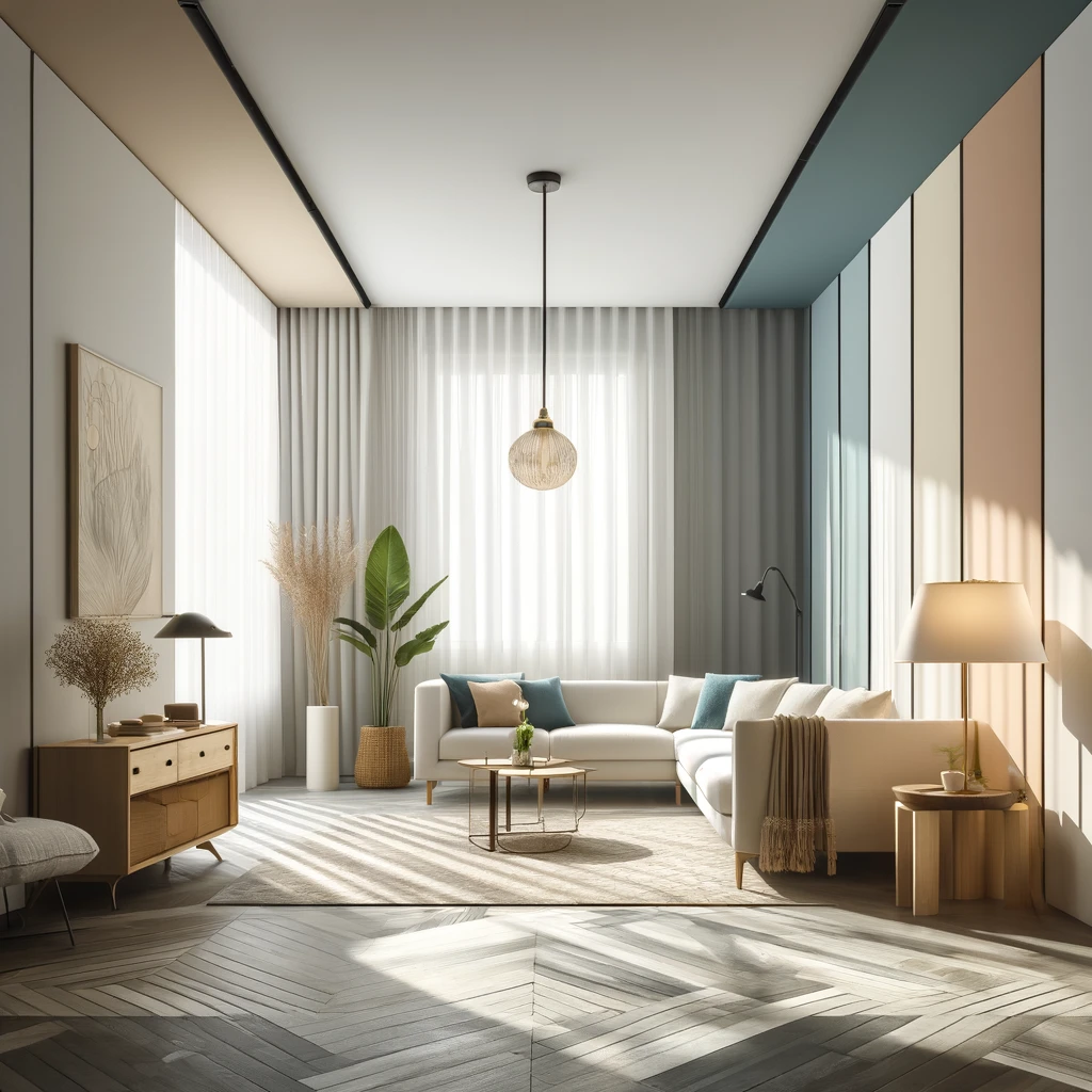 Allineamento dei mobili dell'interior design