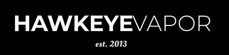 The logo for hawkeyevapor was established in 2013