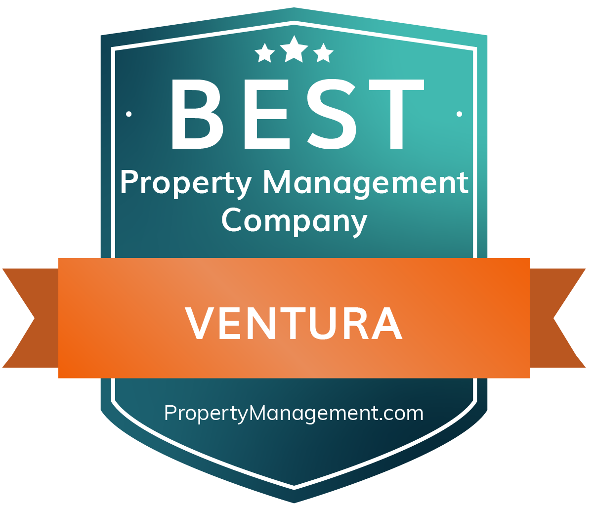 a badge that says best property management company ventura