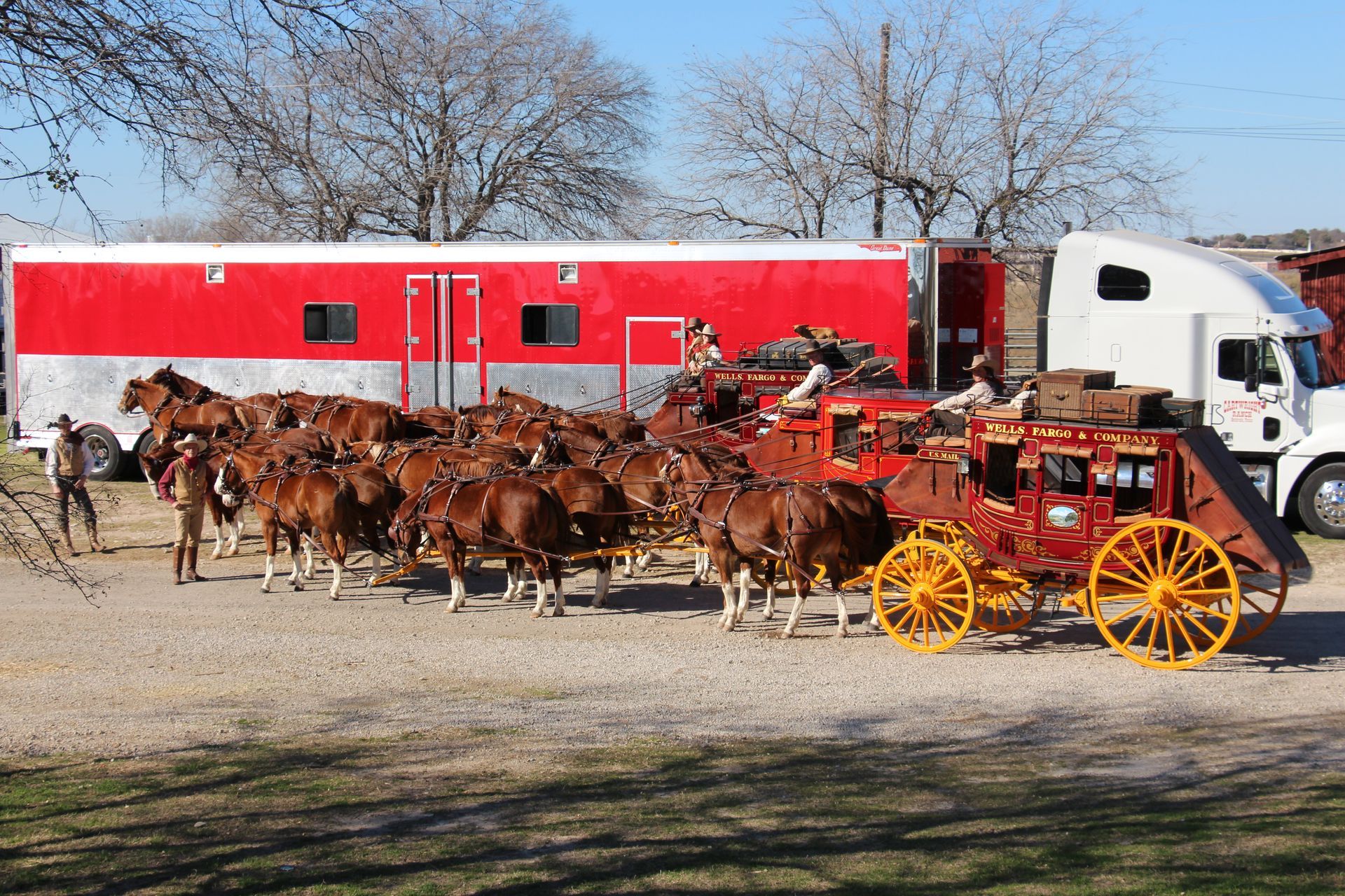 horse-drawn stagecoach