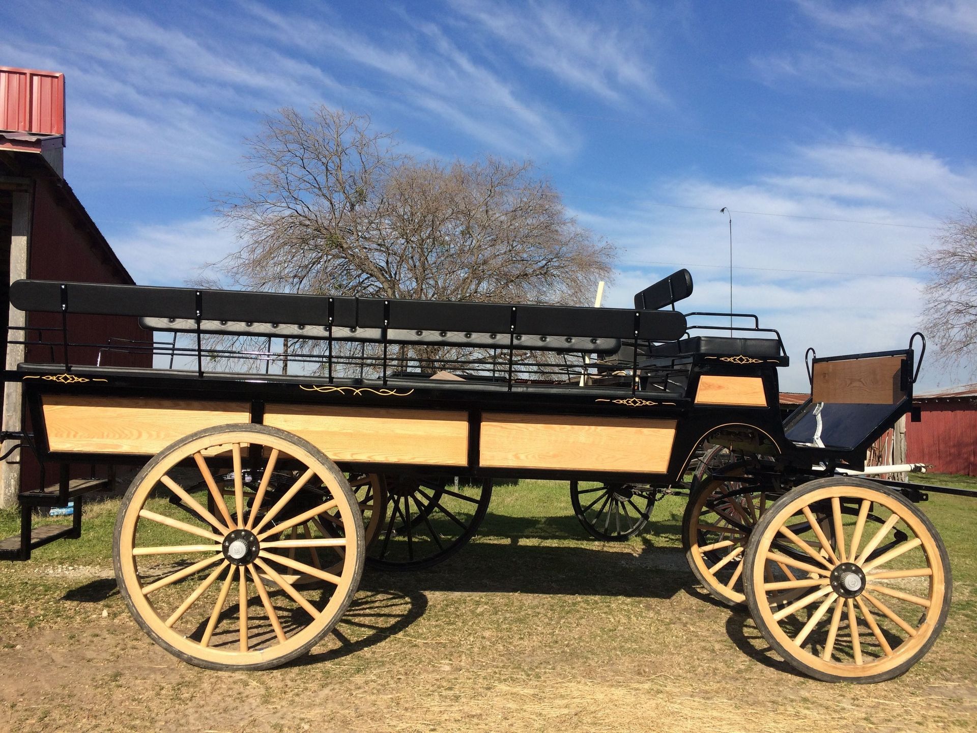 horse-drawn old group photo
