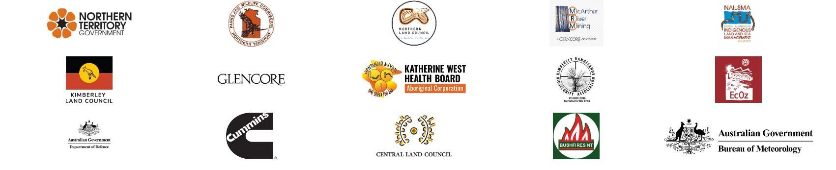 Logos of various organizations, including Aboriginal-related groups, Cummins, and the Australian Government.