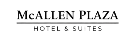 McAllen Plaza Hotel & Suites logo in black text on white background.