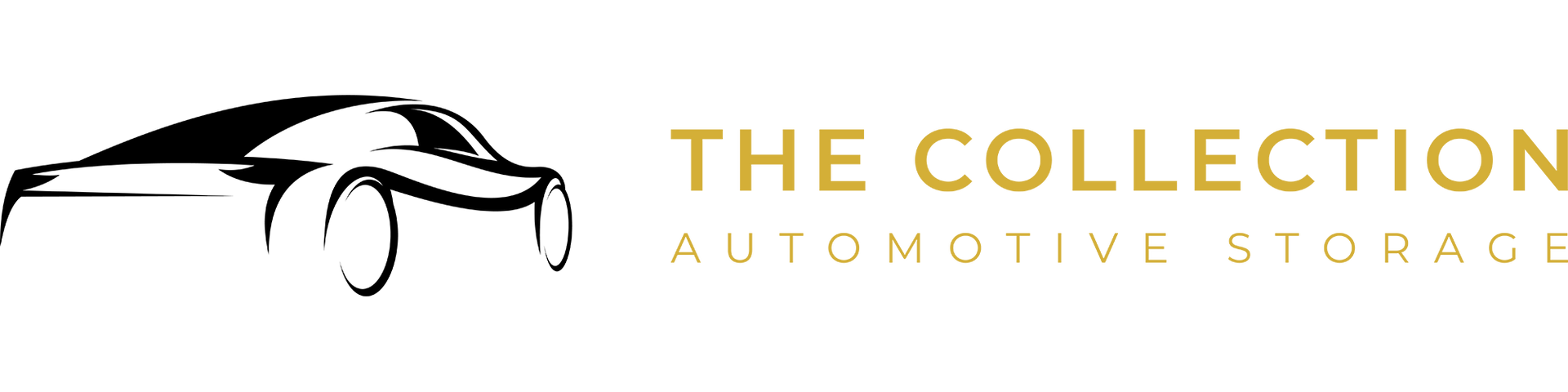 A logo for the collection automotive storage with a car on it.