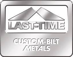 Logo for Last-Time Custom-Bilt Metals with a roof-like graphic and the company name.