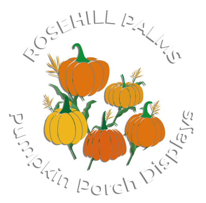 Rosehill Palms pumpkin patch display color logo