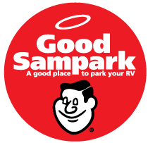 A logo for good sampark a good place to park your rv