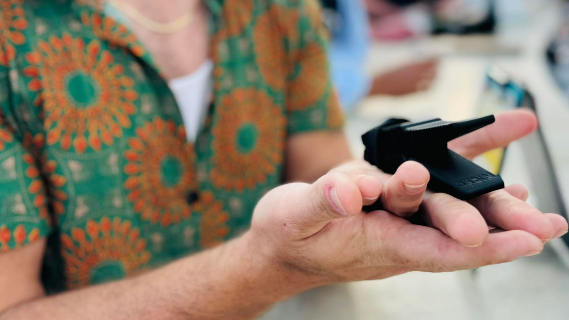 Man with GripDeck GD Micro