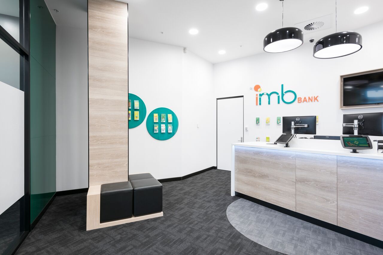 Interior of an Rnb Bank Branch, With a Reception Desk — ATH Projects in Kirrawee, NSW