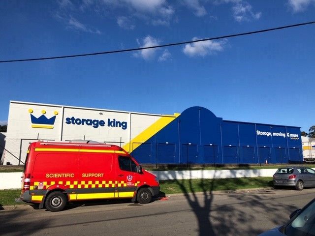 Red Fire Truck in Front of Storage King Building — ATH Projects in Kirrawee, NSW