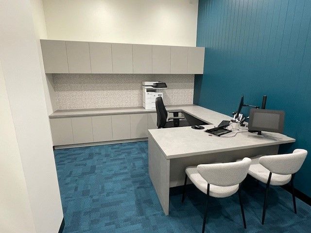 An Office With a U-shaped Desk — ATH Projects in Kirrawee, NSW