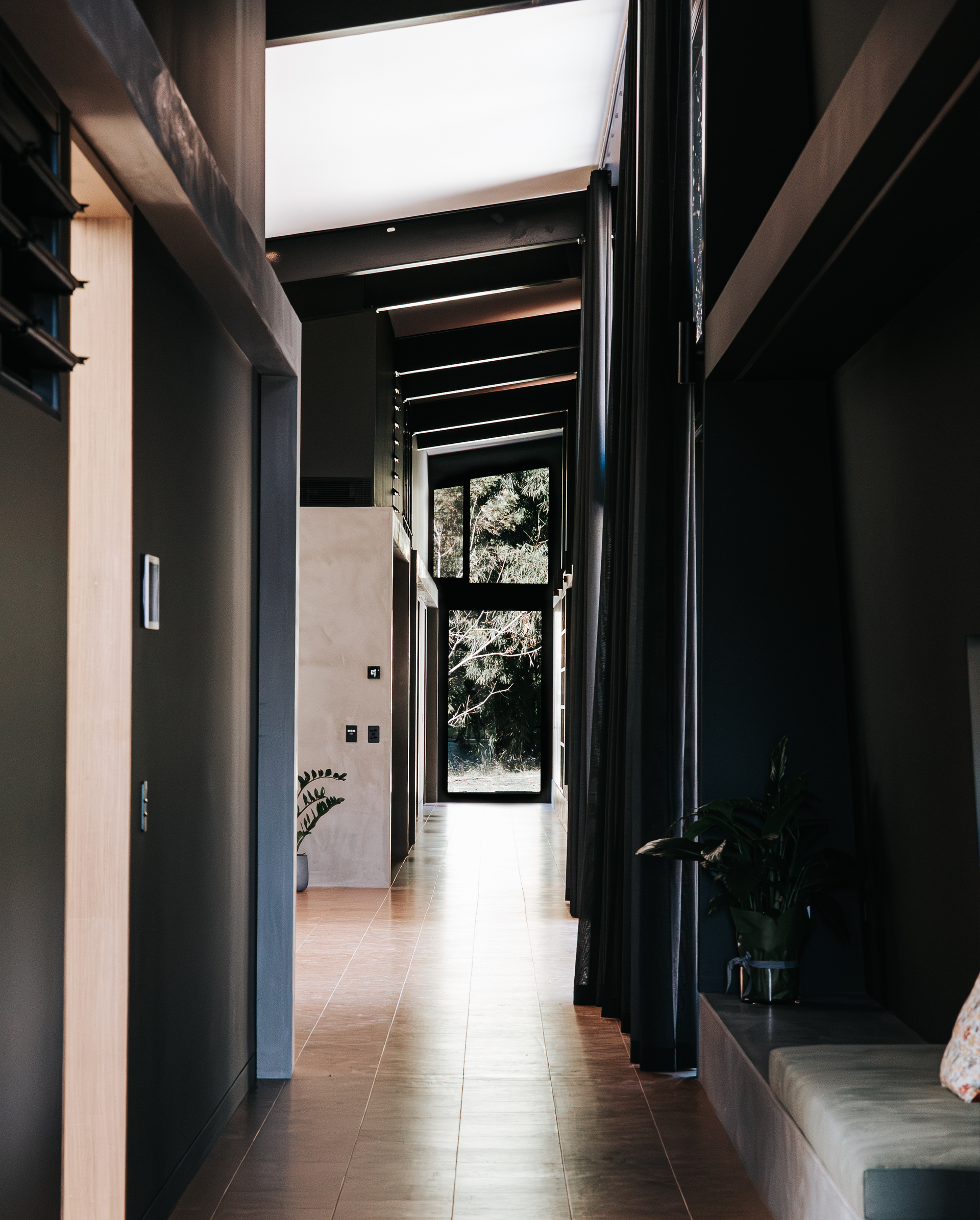 Long Hallway With Dark Walls — ATH Projects in Eerwah Vale, QLD