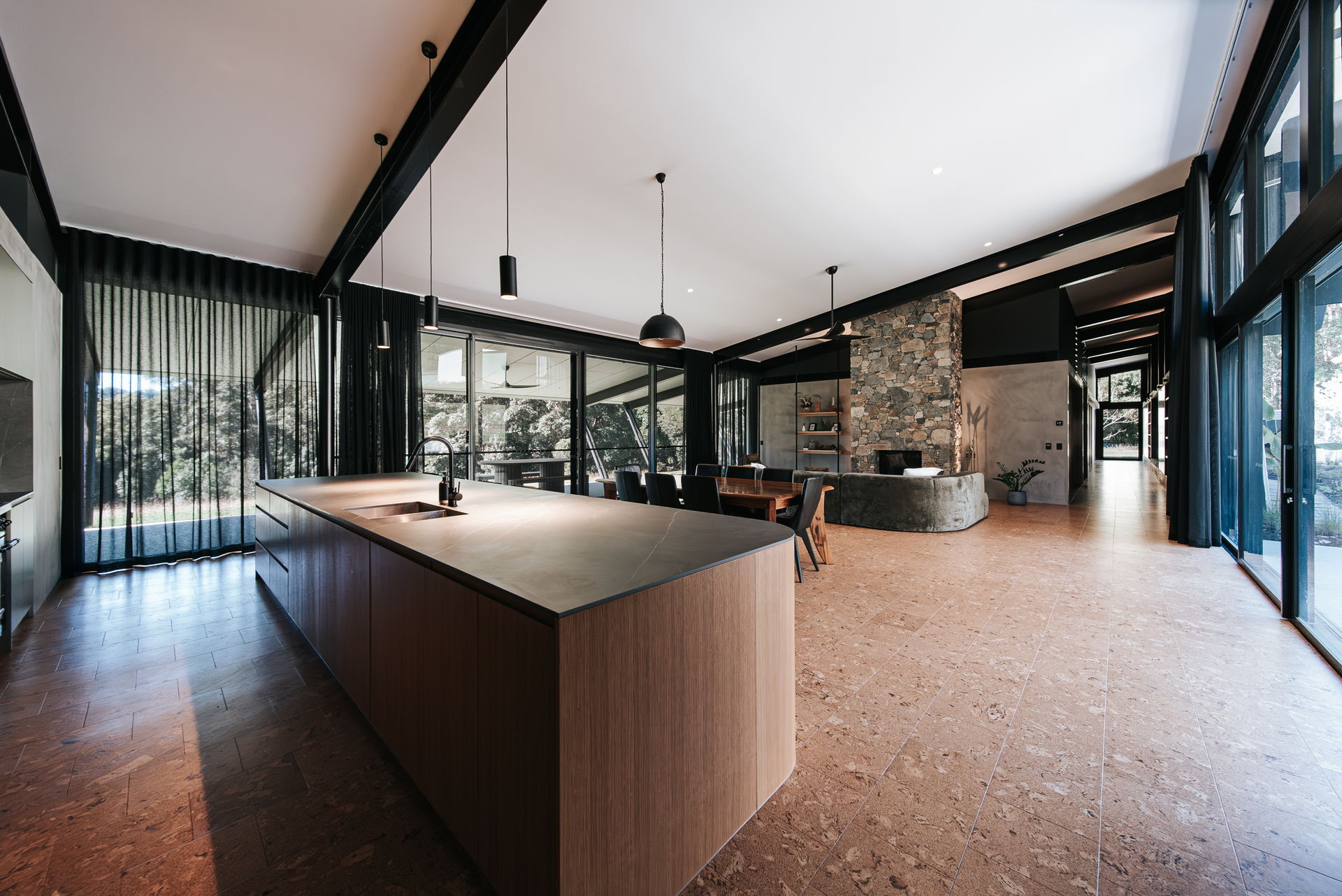 Modern Open-plan Kitchen and Living Space — ATH Projects in Eerwah Vale, QLD