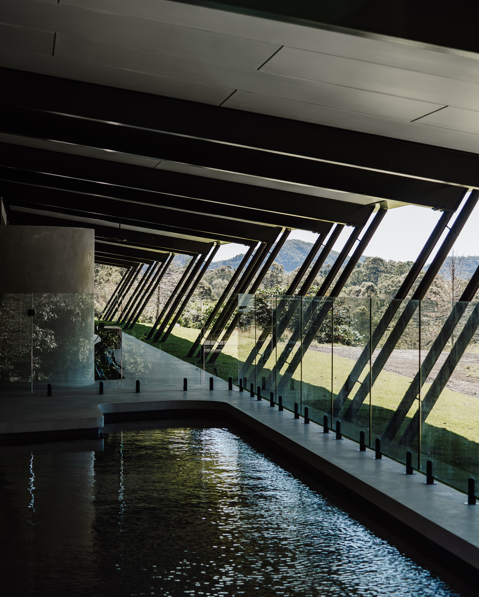 Interior View: Modern Building With a Long, Reflective Pool — ATH Projects in Eerwah Vale, QLD