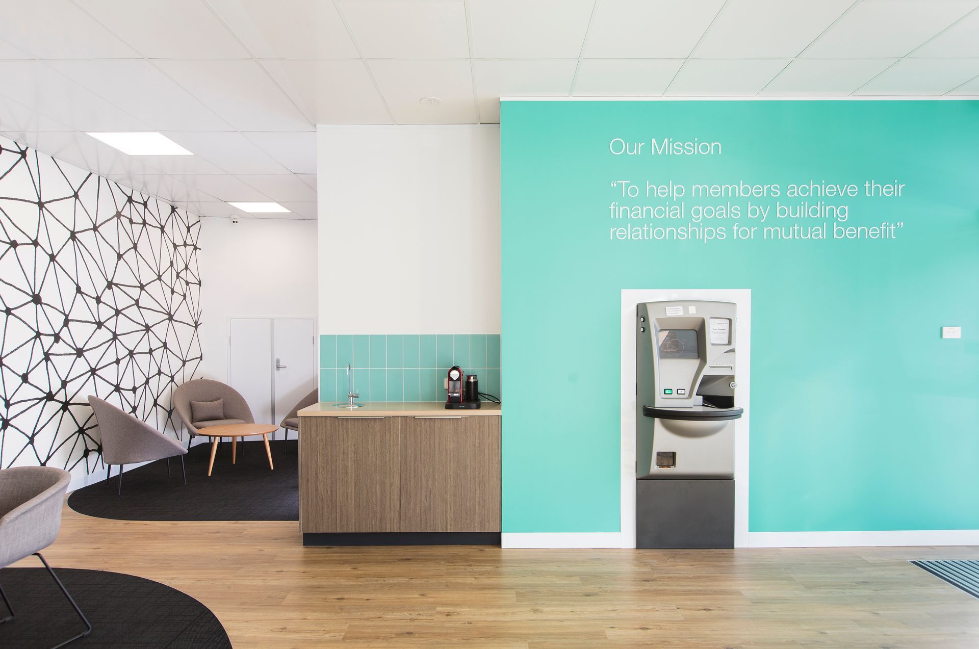 Spacious Office With Large Wooden Table — ATH Projects in Kirrawee, NSW