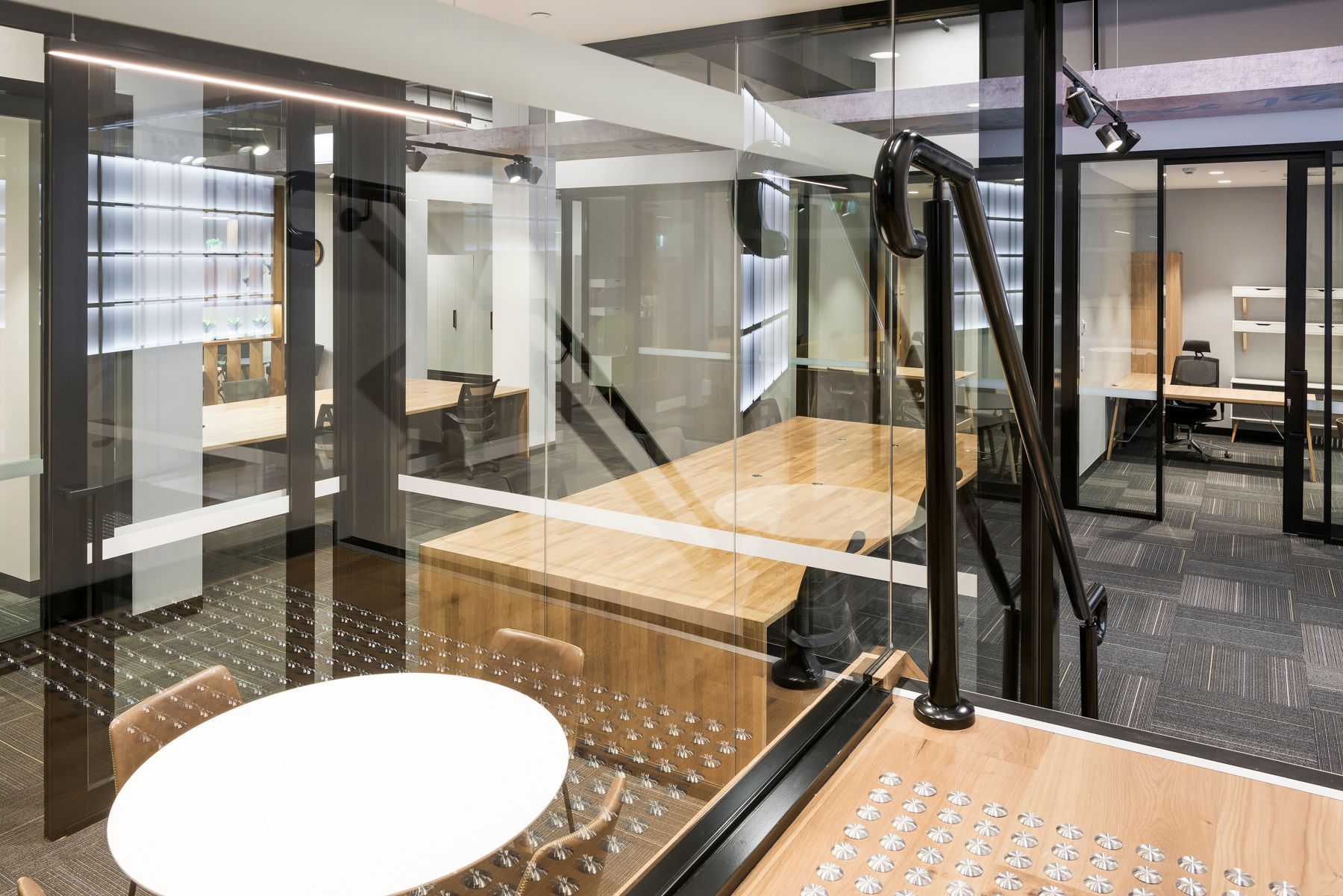 Modern Office Interior With Glass Walls — ATH Projects in Kirrawee, NSW