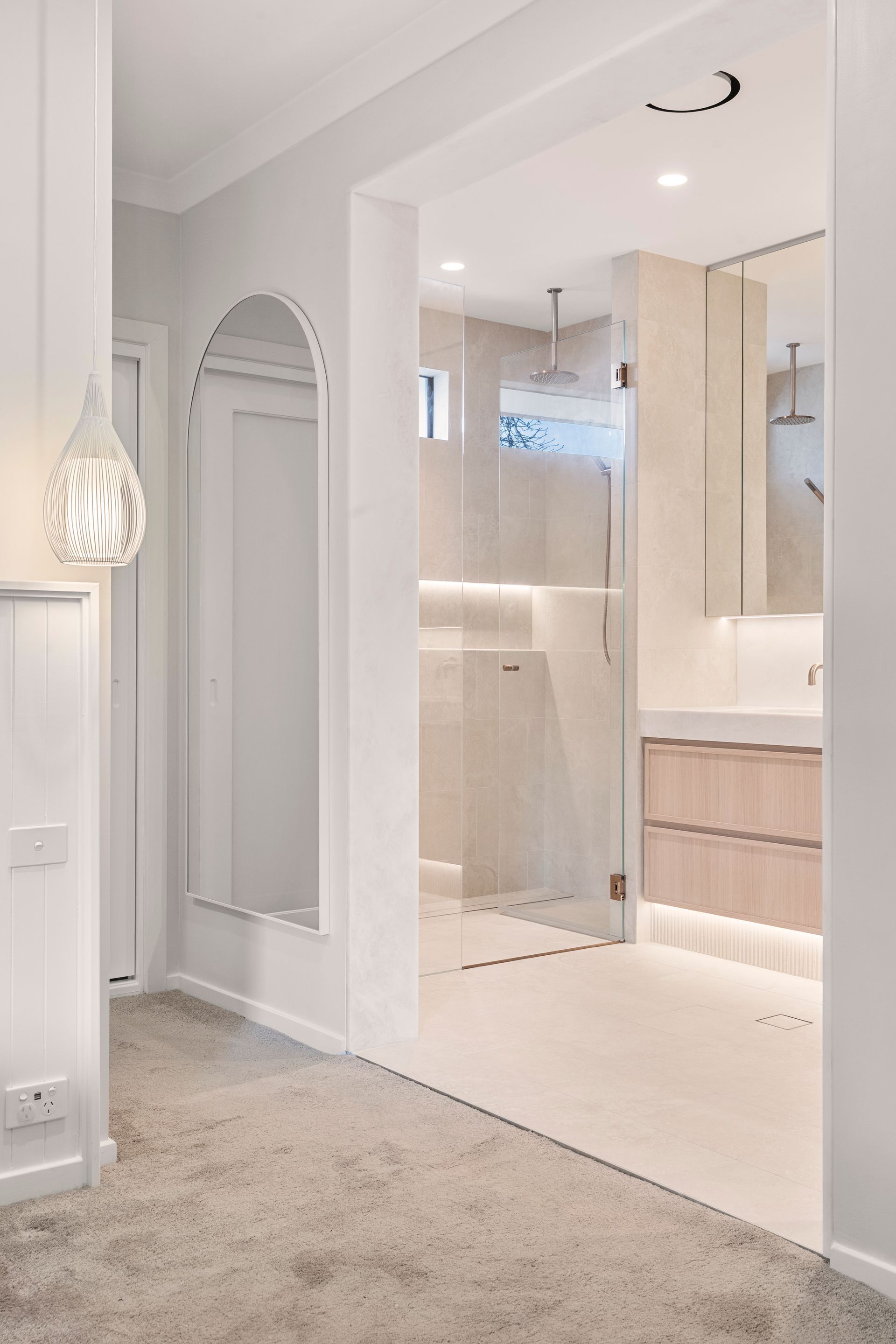 Bathroom With Glass Shower — ATH Projects in Yowie Bay, NSW