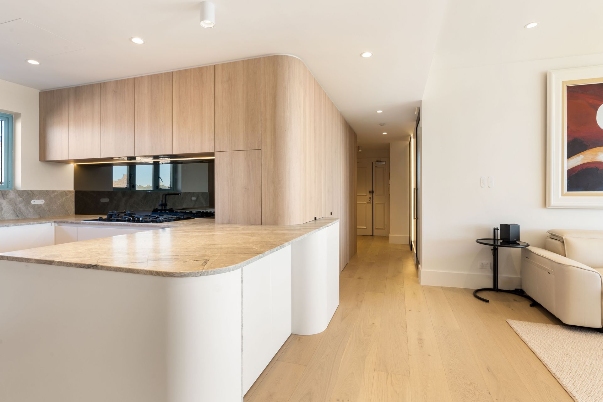 Modern Kitchen With Light Wood Cabinetry — ATH Projects in Drummoyne, NSW