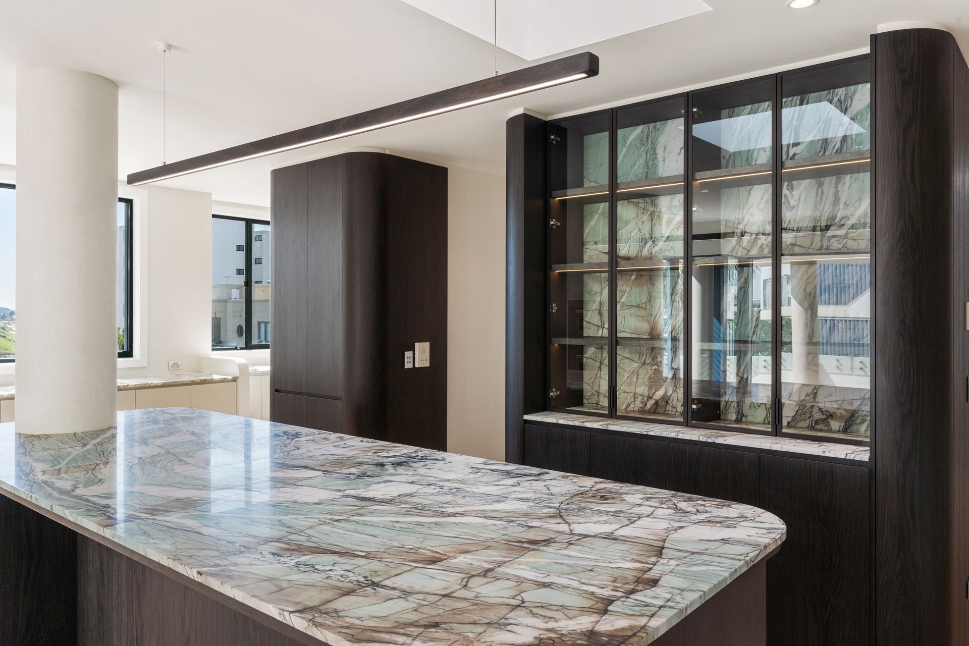 Kitchen With Marble Countertop Island — ATH Projects in Cronulla, NSW