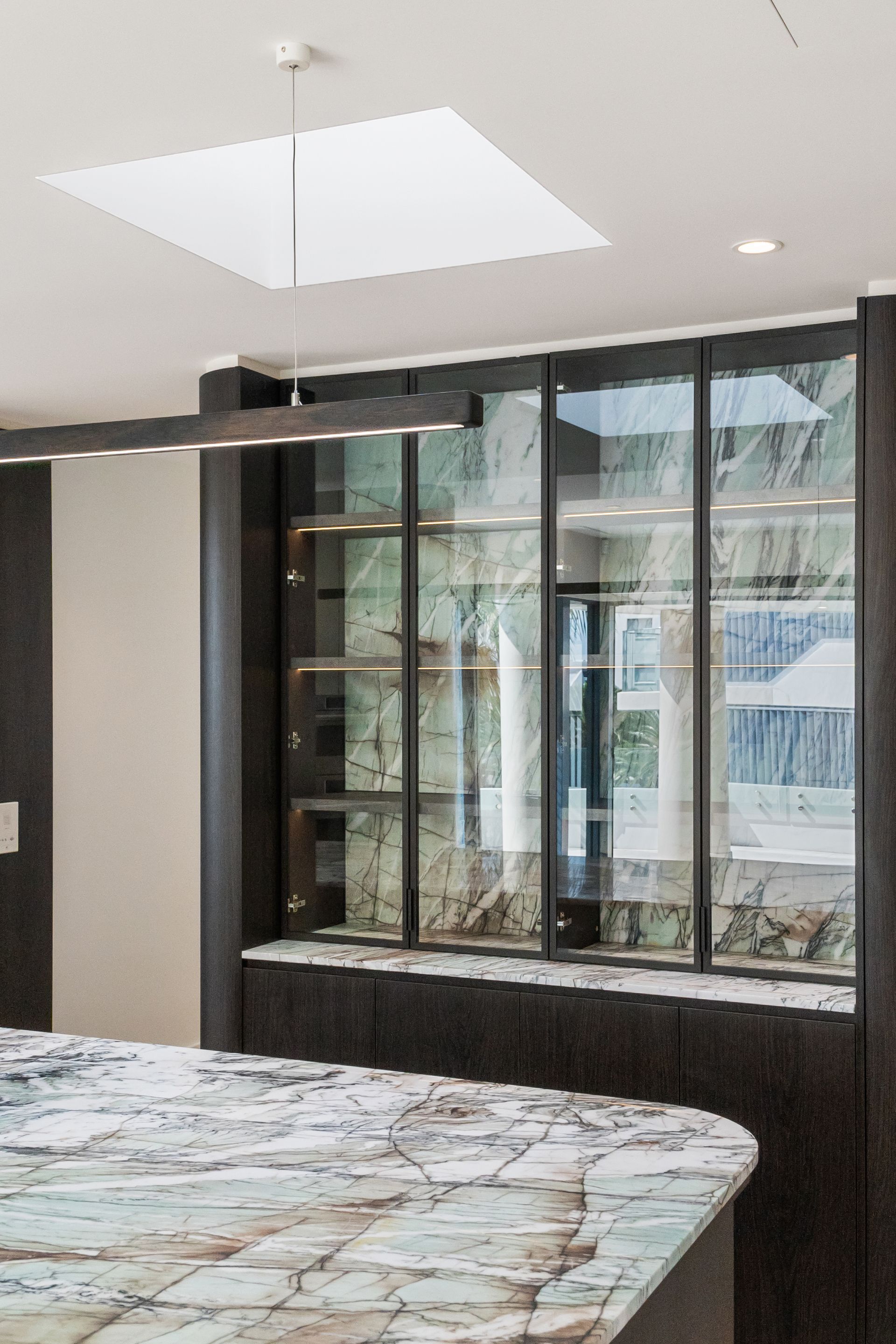 Kitchen Cabinet With Glass Doors — ATH Projects in Cronulla, NSW
