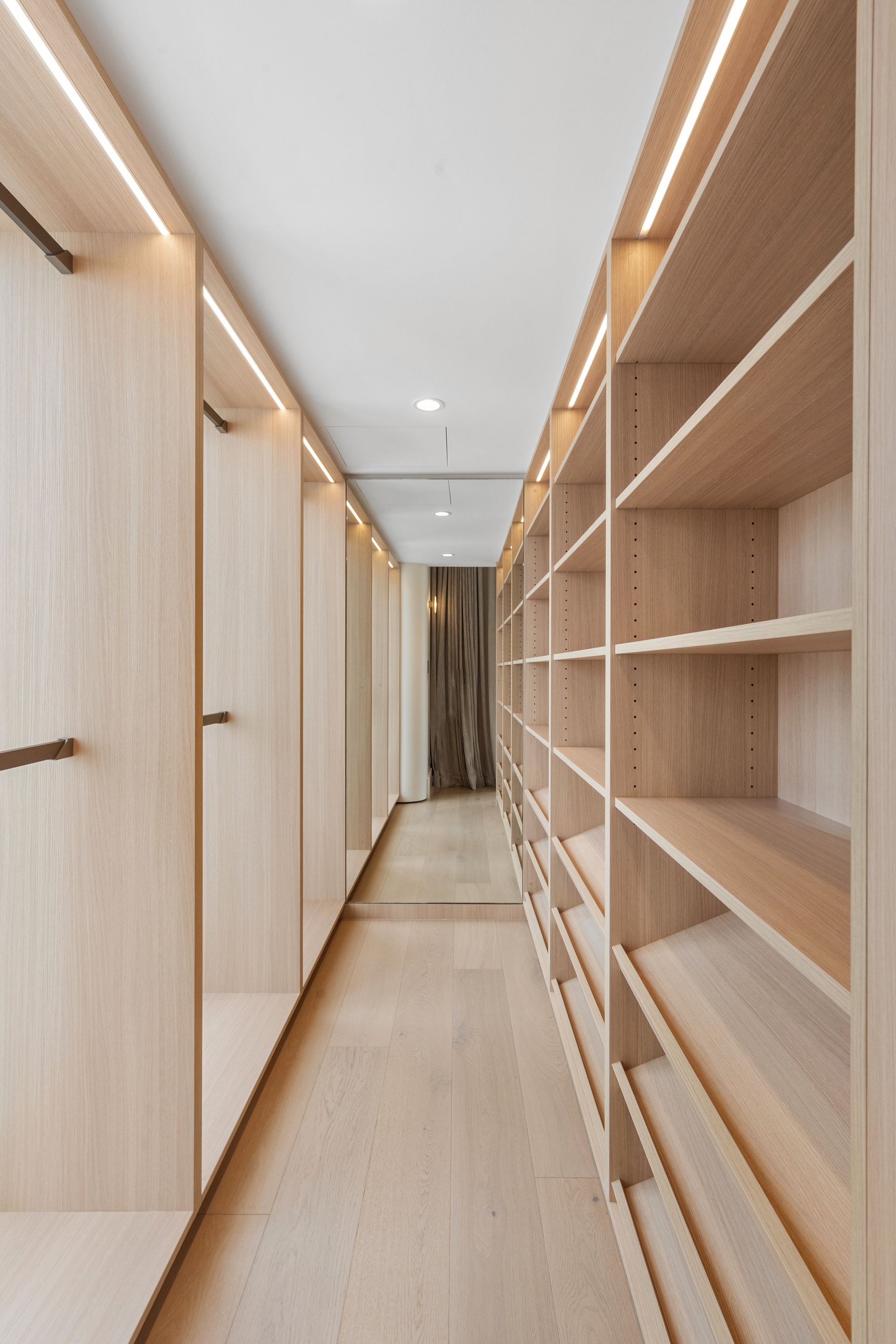 Modern Office Interior With Glass Walls, Wooden Table, and Black Metal Handrail — ATH Projects in Kirrawee, NSW